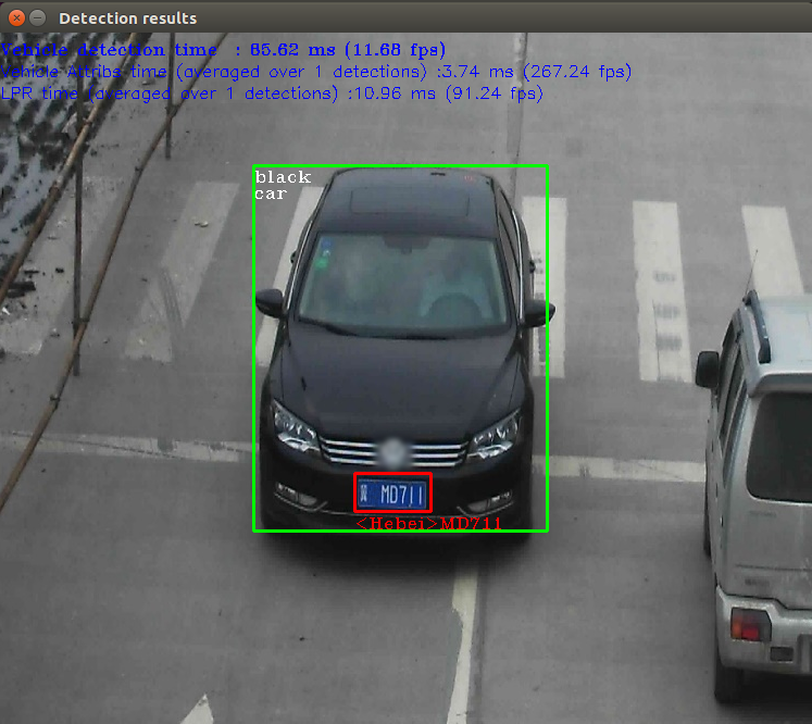 a car detected with traffic camera