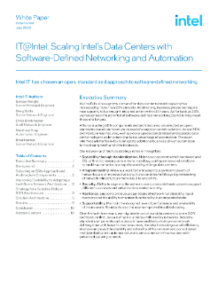 Intel IT: Data Center Networks with SDN