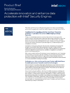 Security Accelerated Intel® Xeon® Scalable Processors Product Brief