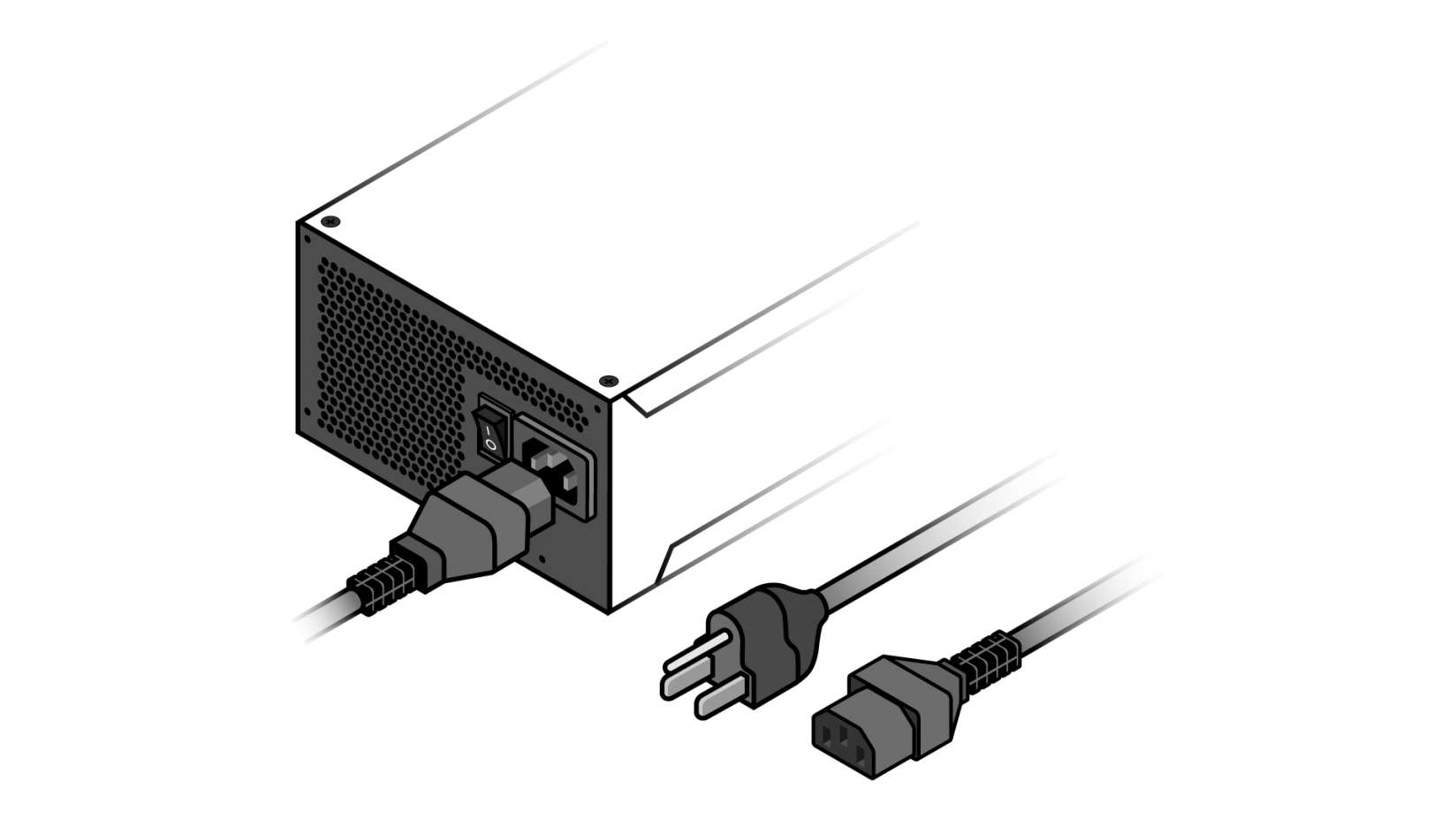 C13 power cable illustration