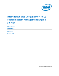 Intel® Rack Scale Design (Intel® RSD) PSME Release Notes