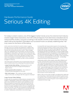 Intel® Xeon® Processor Workstations Deliver Serious 4K Editing