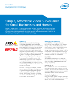 Video Surveillance for Small Businesses and Homes: Solution Brief
