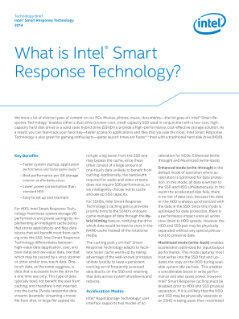 Technology Brief
Intel® Smart Response Technology
2014