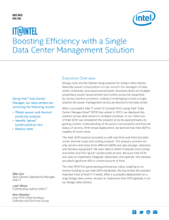 Boost Efficiency with Intel® Data Center Manager (Intel® DCM)
