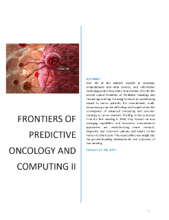 Frontiers of Predictive Oncology and Computing II: Meeting Report